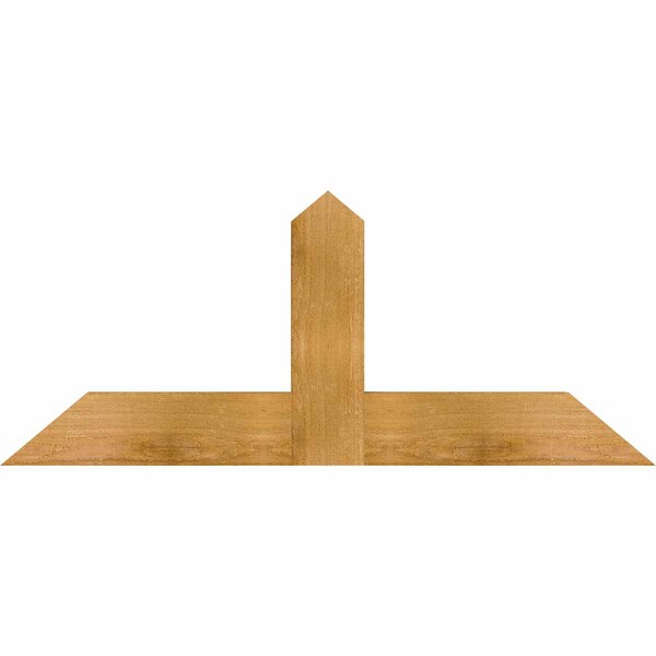 Ekena Millwork Portland Rough Sawn Timber Gable Bracket, Western Red Cedar, 36"W x 15"H x 2"D x 4"F, 10/12 Pitch GBW036X15X0204POR00RWR - main